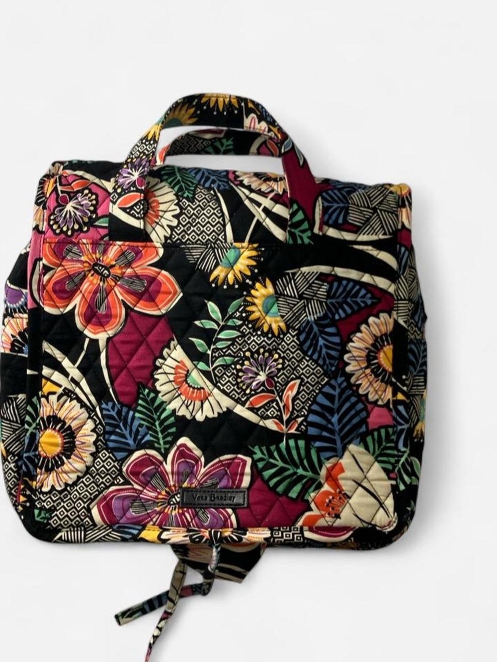 Vera Bradley Grand Hanging Kauai Floral Quilted Cosmetic Bag